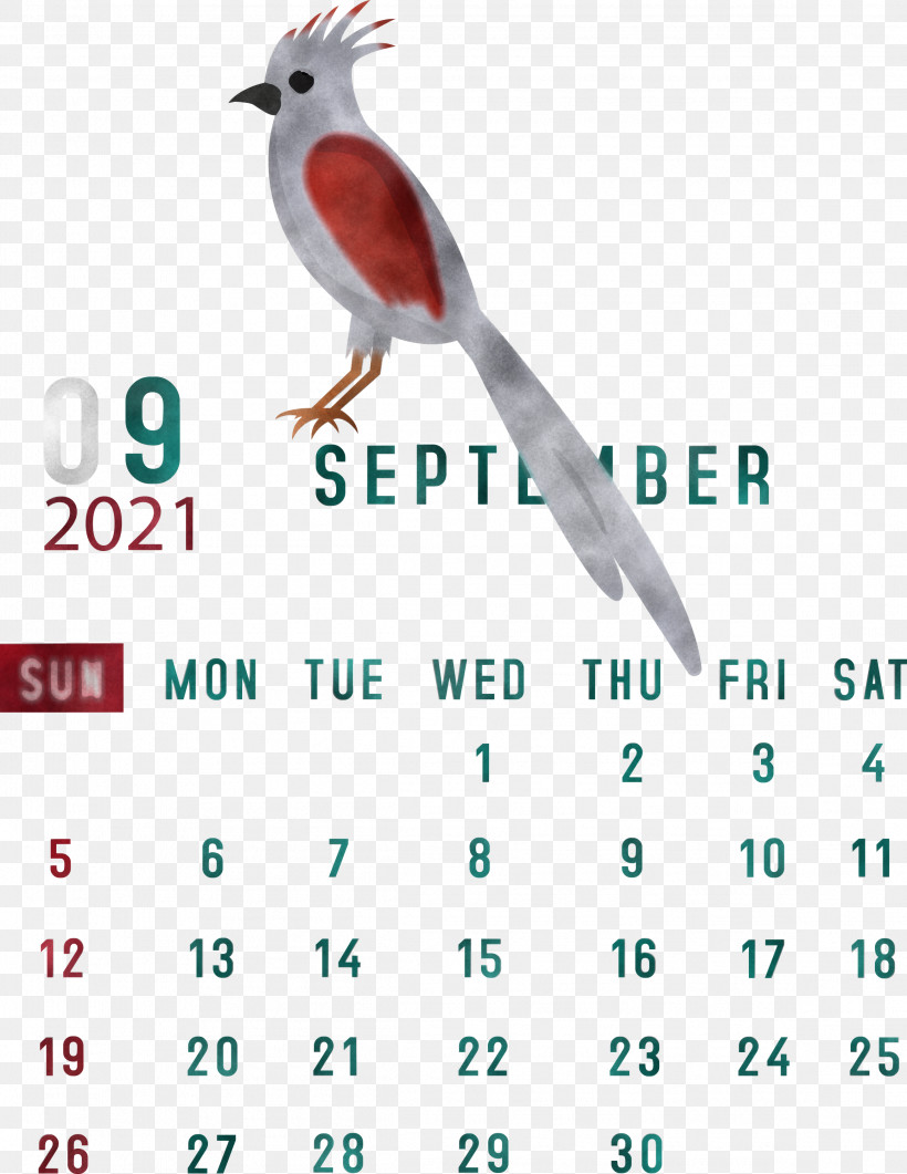 September 2021 Printable Calendar September 2021 Calendar, PNG, 2317x3000px, September 2021 Printable Calendar, Android, Beak, Biology, Birds Download Free
