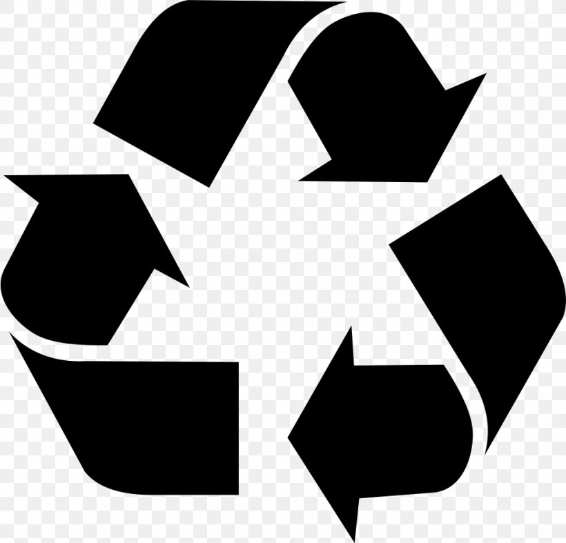 Recycling Symbol Waste, PNG, 981x942px, Recycling Symbol, Black, Black And White, Green Dot, Logo Download Free