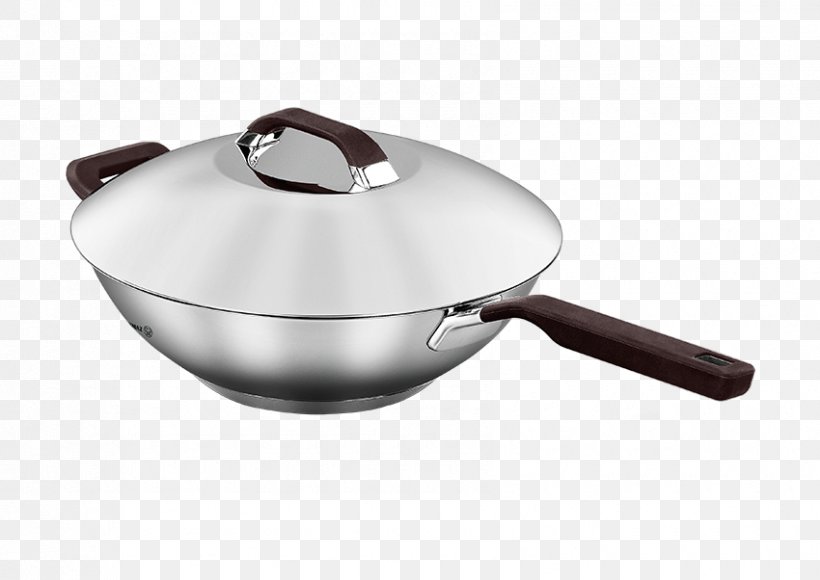 Frying Pan Wok Stainless Steel Kitchen, PNG, 850x602px, Frying Pan, Cast Iron, Container, Cooking, Cooking Ranges Download Free