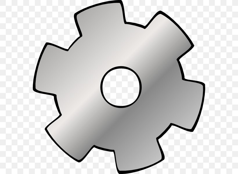 Gear Clip Art, PNG, 594x599px, Gear, Area, Black And White, Black Gear, Drawing Download Free