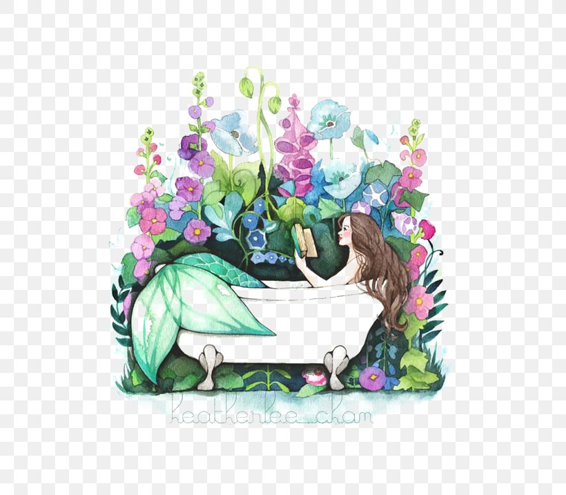 Mermaid Art Watercolor Painting Drawing, PNG, 564x717px, Still Me, Art, Art Museum, Bathroom, Baths Download Free