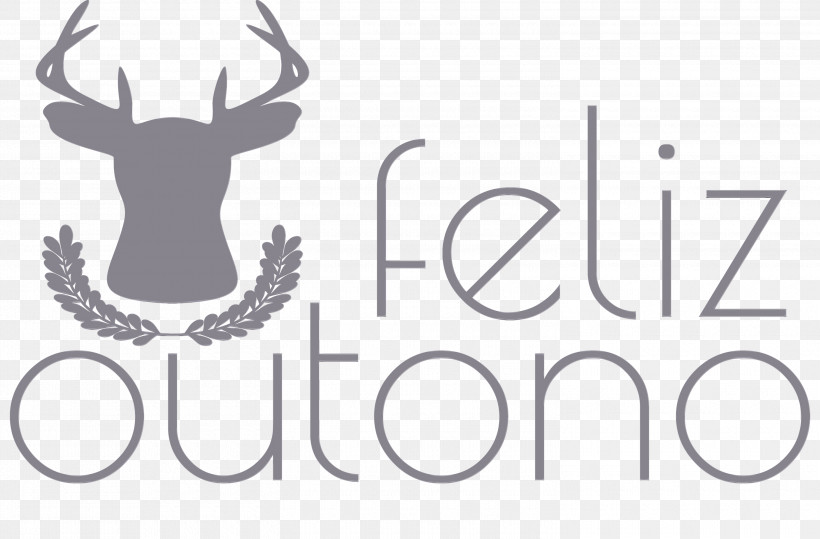 Reindeer, PNG, 3000x1974px, Feliz Outono, Antler, Deer, Happy Autumn, Happy Fall Download Free