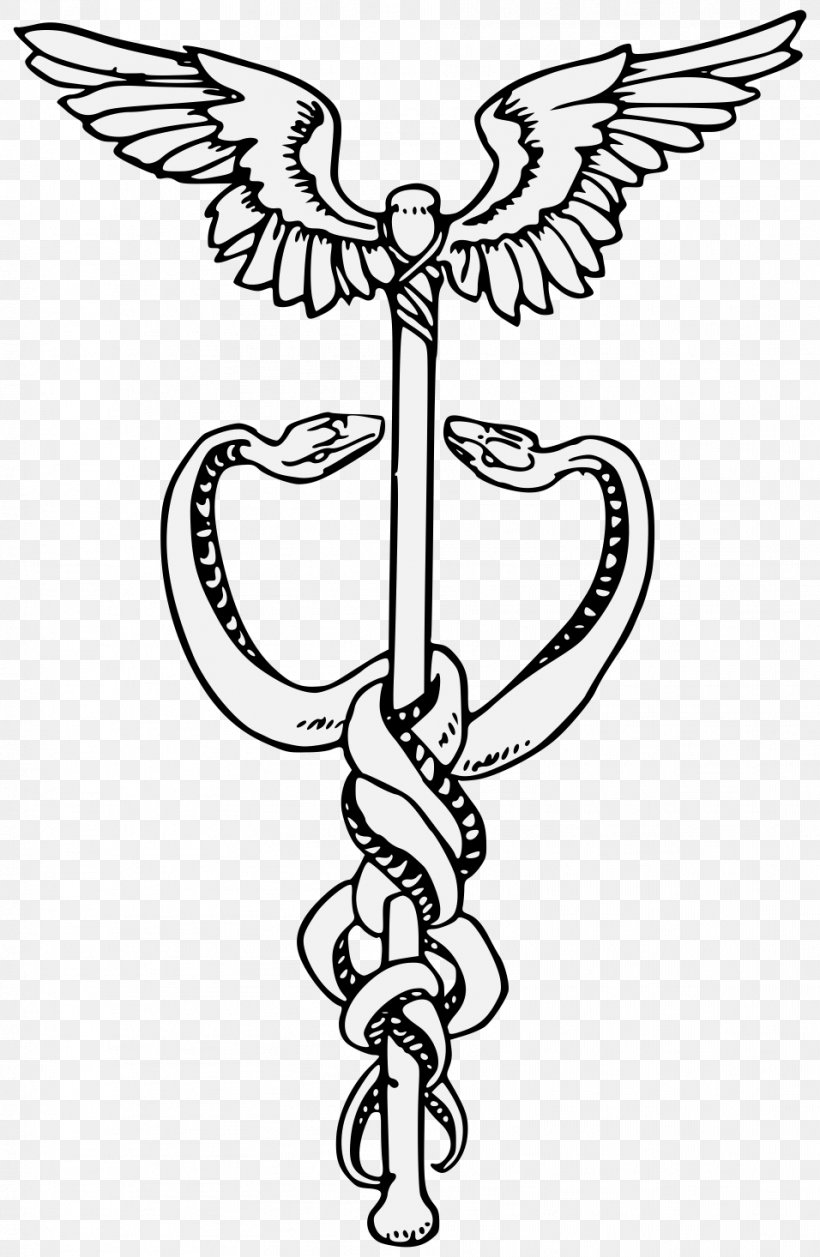 Staff Of Hermes Clip Art Image Caduceus As A Symbol Of Medicine, PNG, 956x1466px, Hermes, Artwork, Beak, Bird, Black And White Download Free
