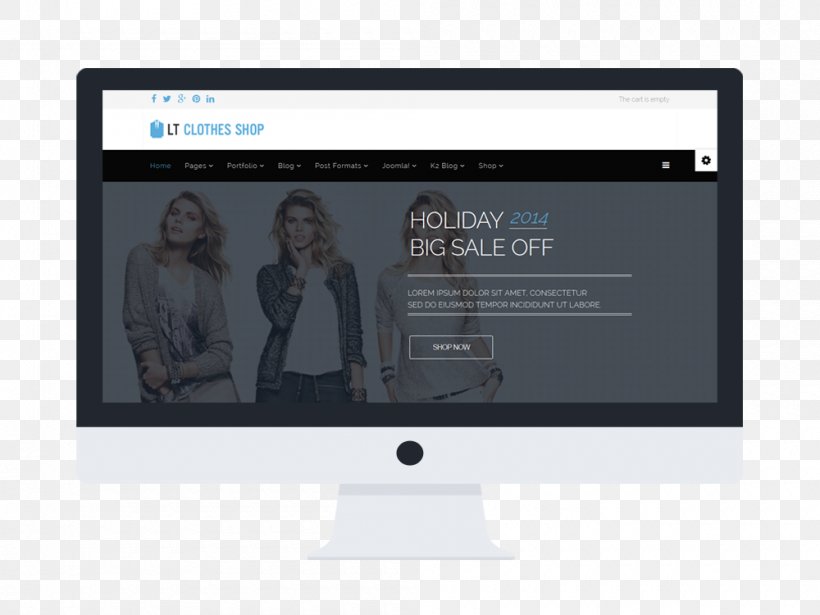 Template Responsive Web Design Online Shopping Hikashop, PNG, 1000x750px, Template, Blog, Brand, Computer, Computer Monitor Download Free