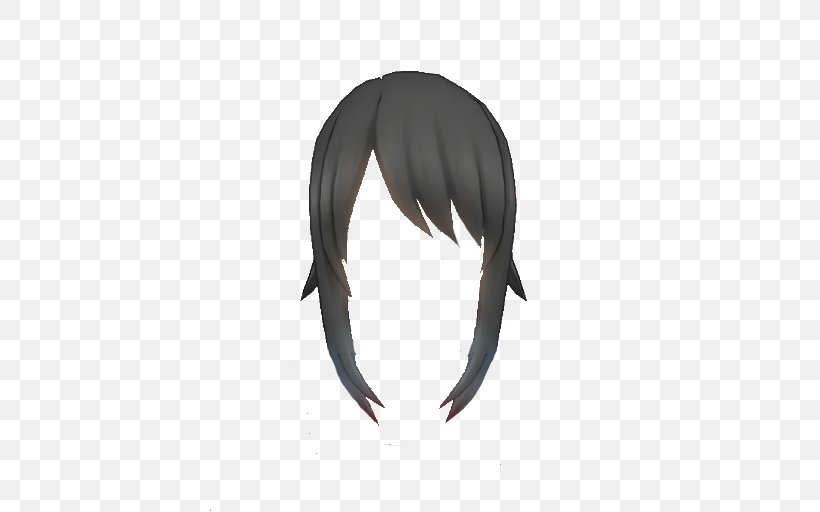 Yandere Simulator Hairstyle Long Hair, PNG, 512x512px, Yandere Simulator, Black, Game, Hair, Hairstyle Download Free
