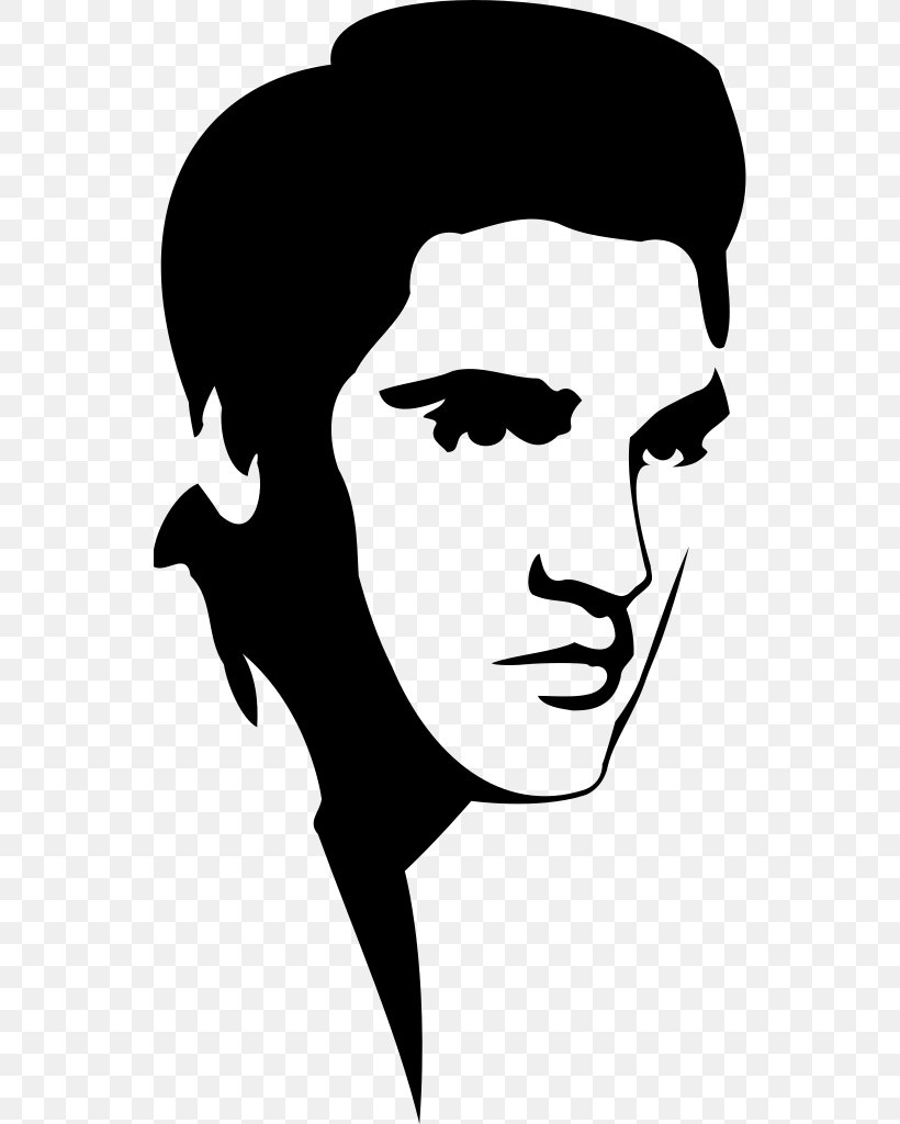 Elvis Presley Stencil Silhouette Art, PNG, 540x1024px, Elvis Presley, Art, Artwork, Black, Black And White Download Free