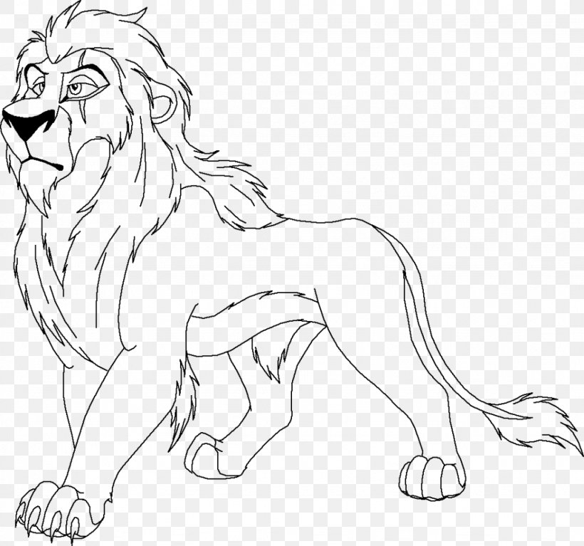 Scar Mufasa Simba Lion Zira, PNG, 1024x959px, Scar, Arm, Artwork, Big Cats, Black And White Download Free
