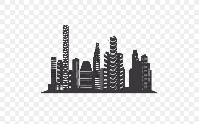 Skyline Silhouette, PNG, 512x512px, Skyline, Black And White, Building, City, Metropolis Download Free