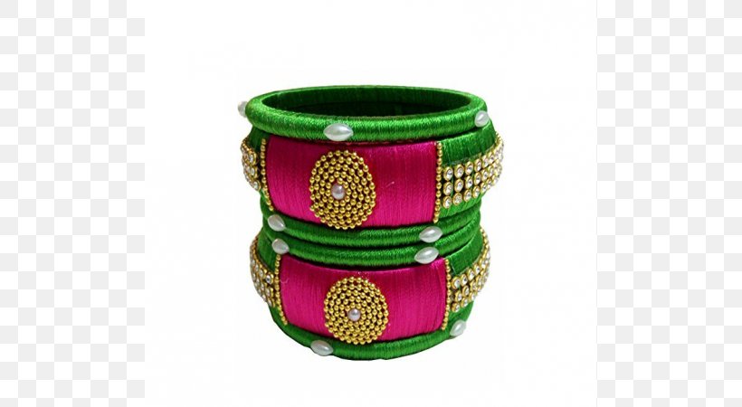 Bangle Thread Silk Magenta Jewellery, PNG, 600x450px, Bangle, Blue, Bracelet, Color, Fashion Accessory Download Free