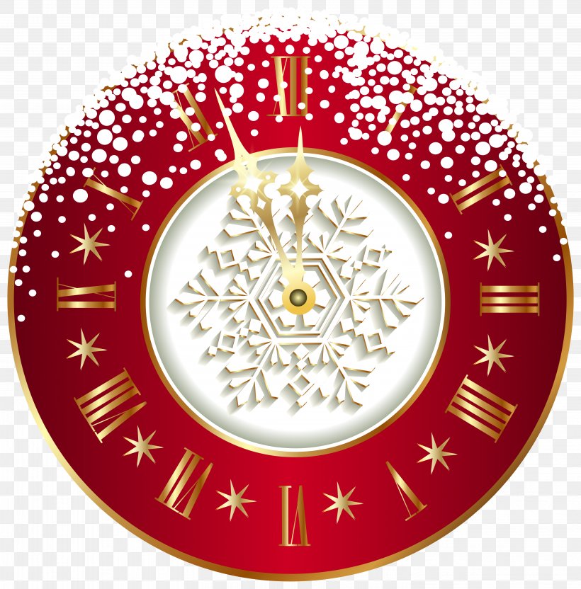 Christmas Clock New Year Clip Art, PNG, 5887x5974px, 6 Days, Christmas, Area, Boxing Day, Christmas Ornament Download Free