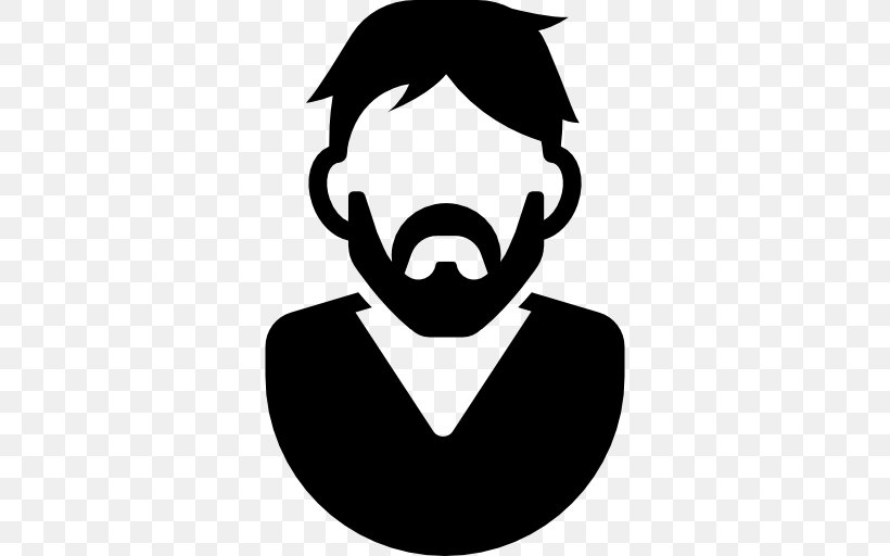 Man Beard, PNG, 512x512px, Man, Beard, Black And White, Fictional Character, Logo Download Free