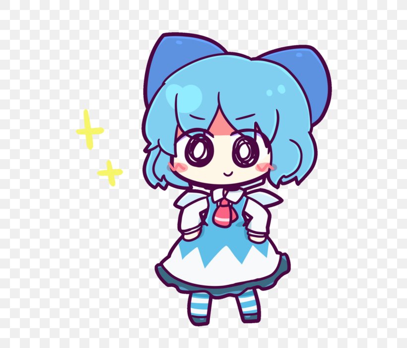 Cirno Touhou Project Clip Art, PNG, 700x700px, Watercolor, Cartoon, Flower, Frame, Heart Download Free