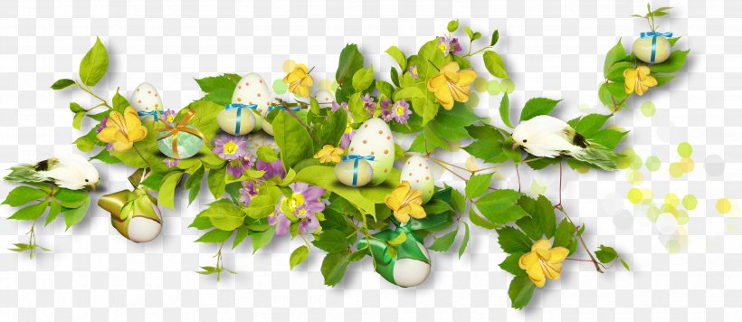 Easter Egg Holiday .de Kulich, PNG, 3293x1432px, Easter, Branch, Easter Egg, Flora, Floral Design Download Free