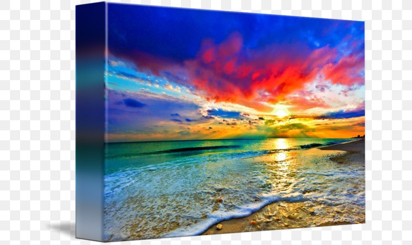 Landscape Painting Gallery Wrap Shore Seascape, PNG, 650x489px, Painting, Art, Beach, Calm, Canvas Download Free