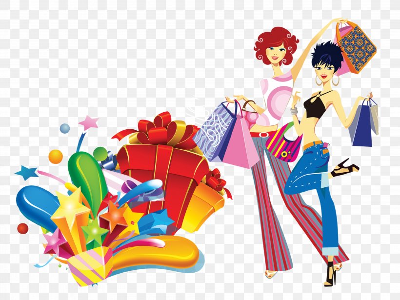 Shopping Bag Cartoon Shopping Bag, PNG, 3788x2845px, Watercolor, Cartoon, Flower, Frame, Heart Download Free