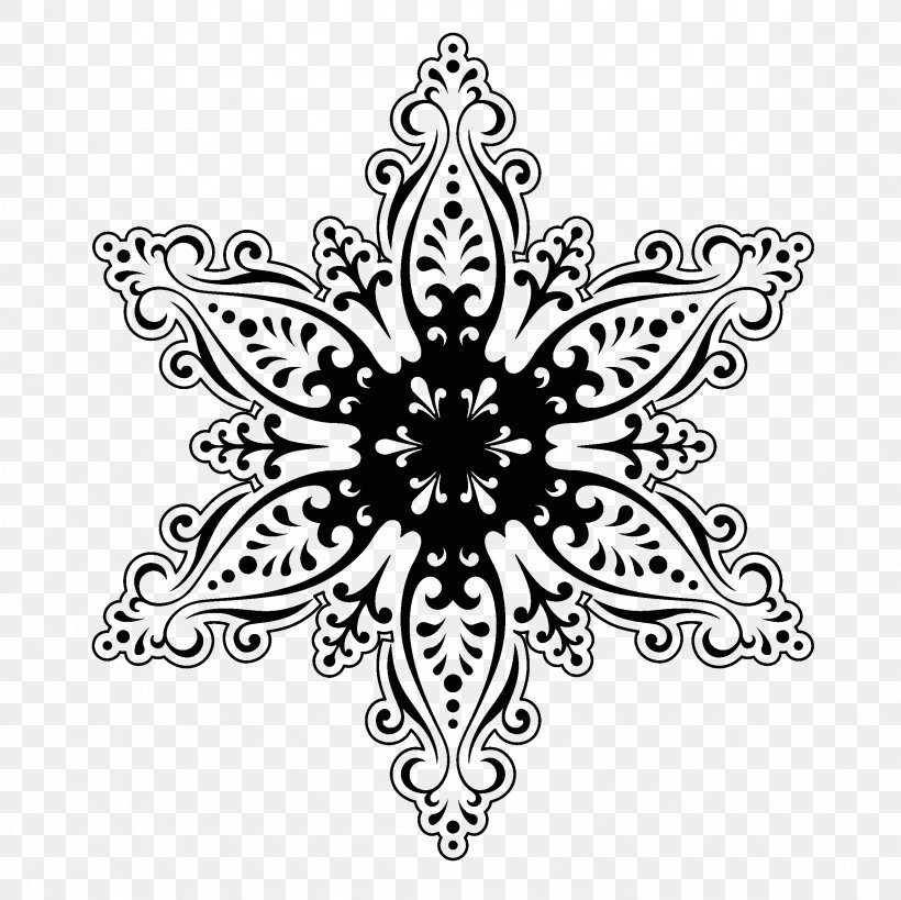 Snowflake Cartoon, PNG, 2362x2362px, Snowflake, Blackandwhite, Coloring Book, Line Art, Motif Download Free