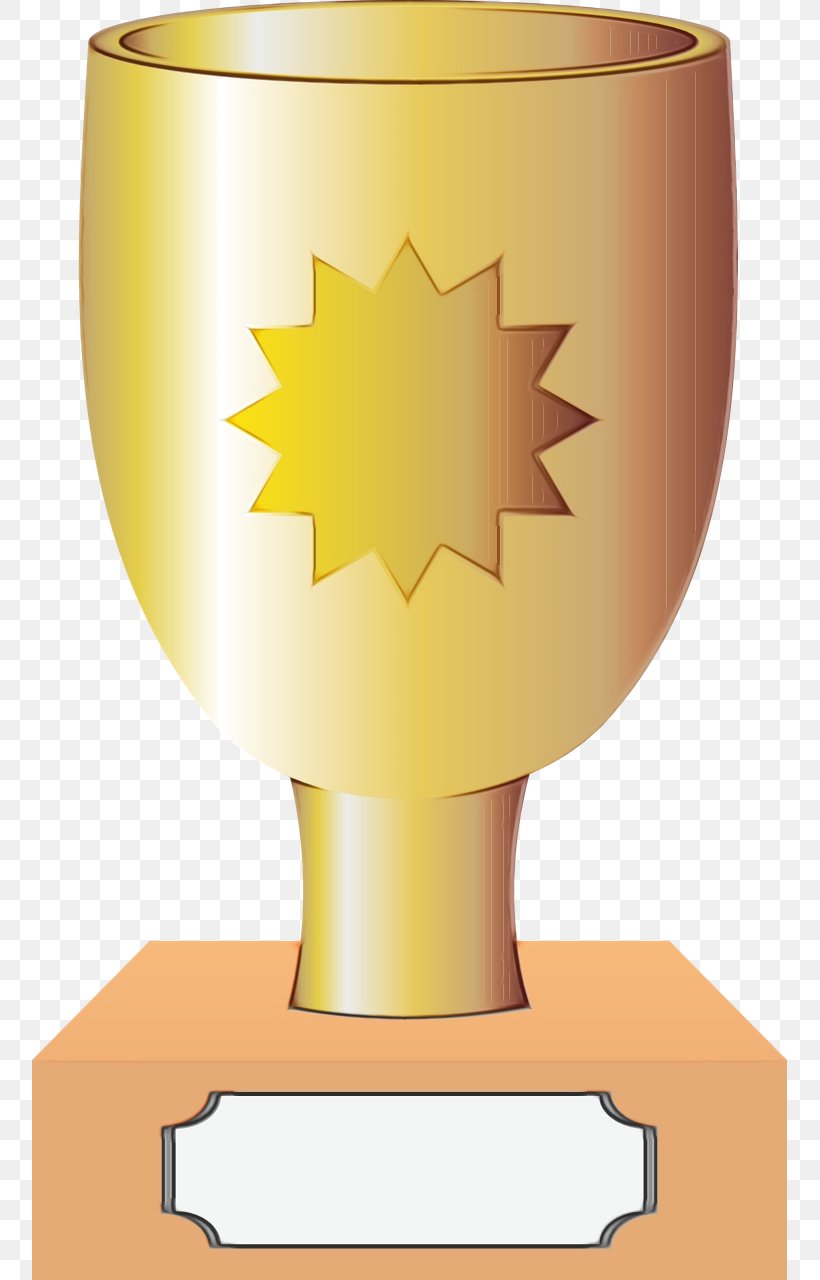 Trophy, PNG, 755x1280px, Watercolor, Award, Chalice, Drinkware, Paint Download Free