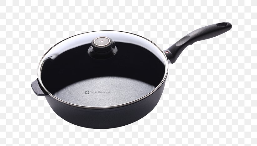 Frying Pan Non-stick Surface Swiss Diamond International Cookware Induction Cooking, PNG, 750x466px, Frying Pan, Casserola, Chef, Cooking, Cookware Download Free