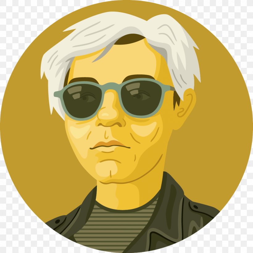 Andy Warhol Art Portrait Illustrator, PNG, 1050x1050px, Andy Warhol, Art, Cartoon, Eyewear, Facial Hair Download Free
