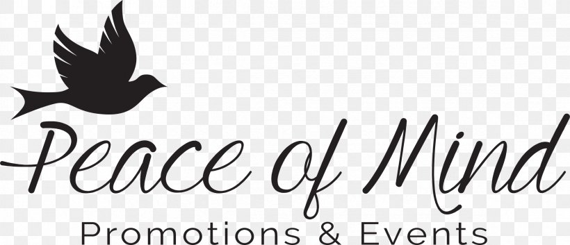 Peace Of Mind Logo Brand Promotional Merchandise, PNG, 2346x1012px, Peace Of Mind, Black And White, Brand, Calligraphy, Event Management Download Free