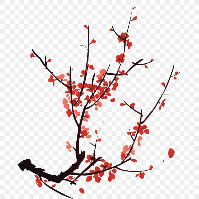 Plum Blossom Chinoiserie Illustrator Illustration, PNG, 1181x1181px, Plum Blossom, Art, Bamboo, Branch, Chinese Art Download Free