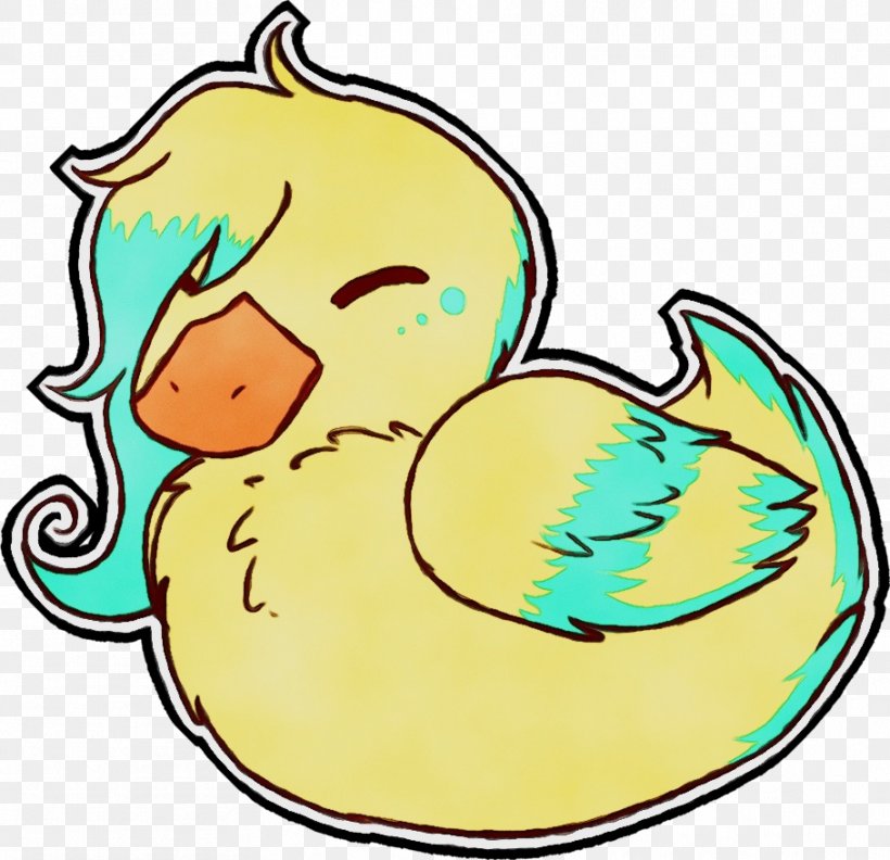 Duck Ducks, Geese And Swans Rubber Ducky Yellow Line Art, PNG, 909x878px, Watercolor, Bird, Cartoon, Duck, Ducks Geese And Swans Download Free