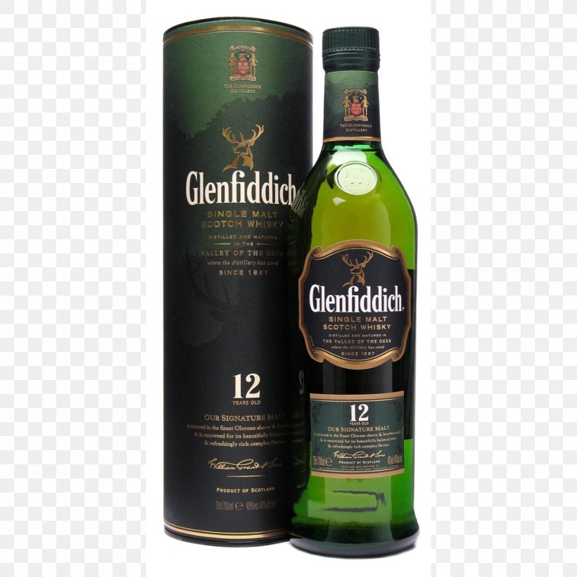 Glenfiddich Single Malt Whisky Scotch Whisky Whiskey, PNG, 1000x1000px, Glenfiddich, Alcoholic Beverage, Beer, Blended Whiskey, Dessert Wine Download Free