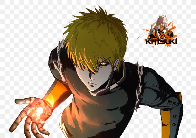 One Punch Man Genos Art, PNG, 750x580px, Watercolor, Cartoon, Flower, Frame, Heart Download Free