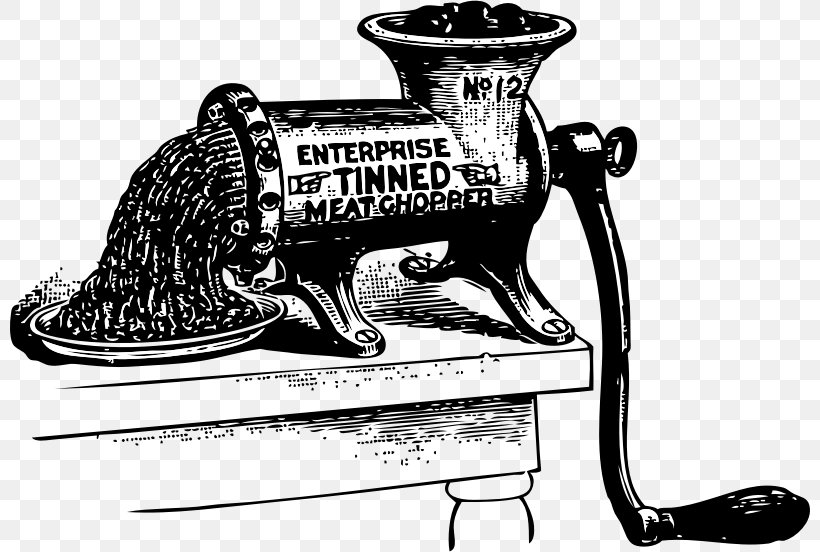 Meat Grinder Clip Art, PNG, 800x552px, Meat Grinder, Beef, Black And White, Burr Mill, Food Download Free