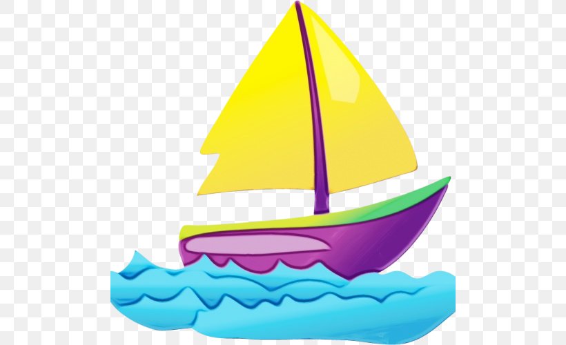 Sailboat Sail Boat Clip Art Vehicle, PNG, 500x500px, Watercolor, Boat, Mast, Paint, Sail Download Free