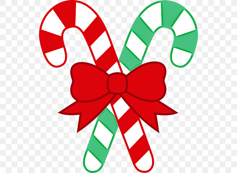 Candy Cane, PNG, 550x600px, Red, Candy Cane, Christmas, Green, Ribbon Download Free
