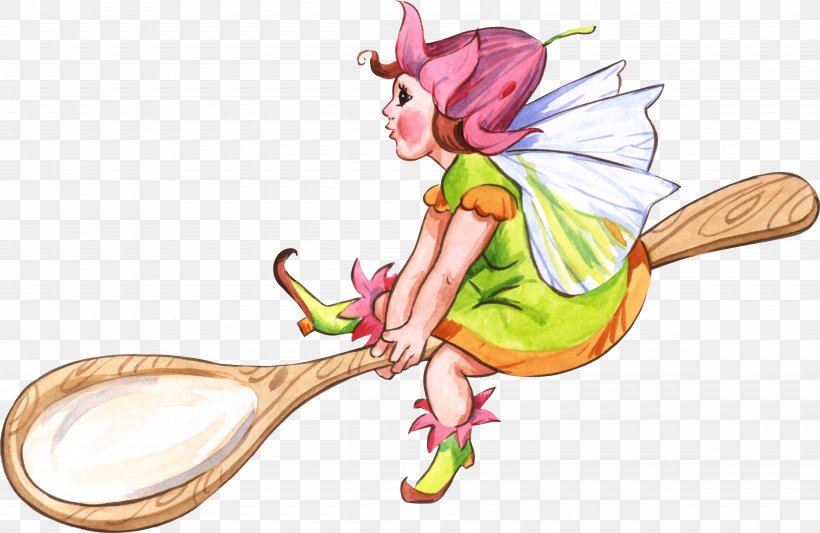 Fairy Spoon Cutlery Clip Art, PNG, 4820x3133px, Fairy, Art, Cutlery, Elf, Fictional Character Download Free