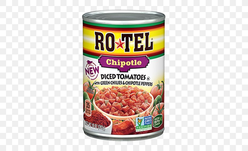 Chili Con Carne Ro-Tel Chipotle Chili Pepper Tomato, PNG, 500x500px, Chili Con Carne, Canning, Capsicum Annuum, Chili Pepper, Chipotle Download Free