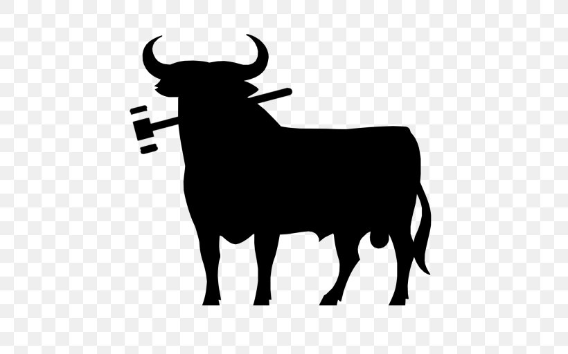 Spanish Fighting Bull Spain Angus Cattle Osborne Bull, PNG, 512x512px, Spanish Fighting Bull, Advertising, Angus Cattle, Art, Black And White Download Free