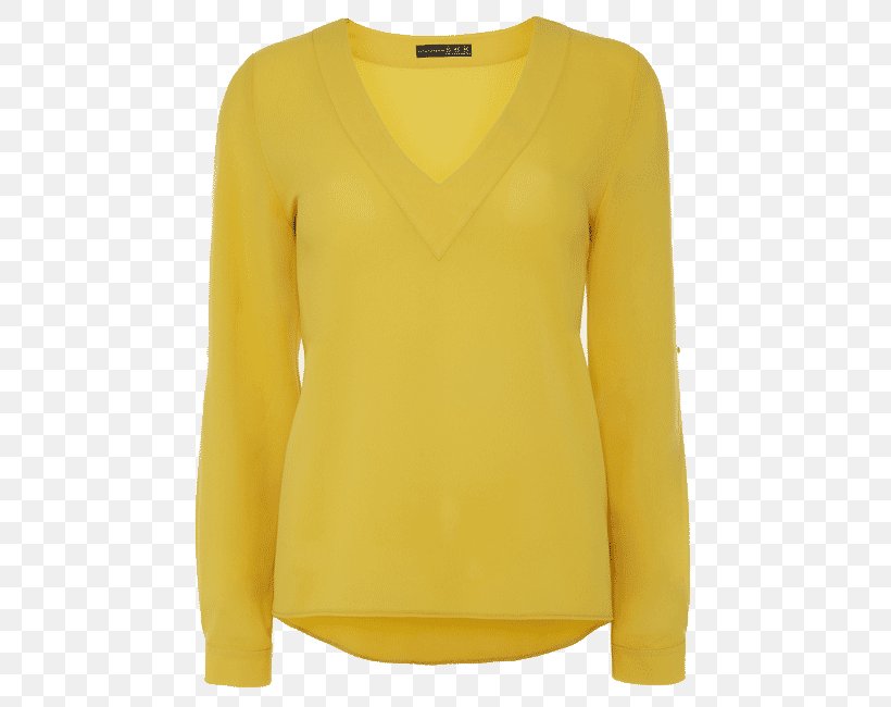 T-shirt Sleeve Yellow Blouse Clothing, PNG, 517x650px, Tshirt, Blouse, Clothing, Collar, Fashion Download Free