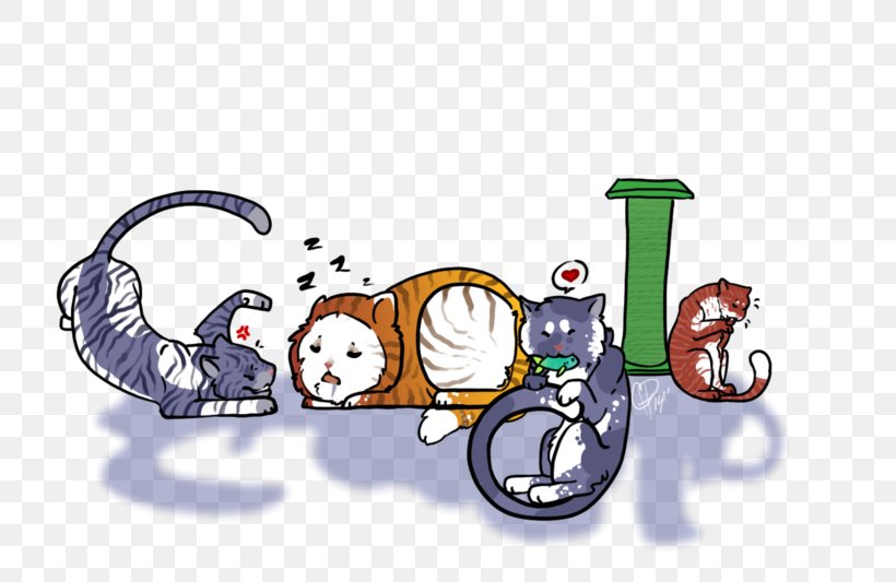 Cat Doodle4Google Google Doodle Illustration, PNG, 800x533px, Cat, Animal, Art, Cartoon, Digital Art Download Free