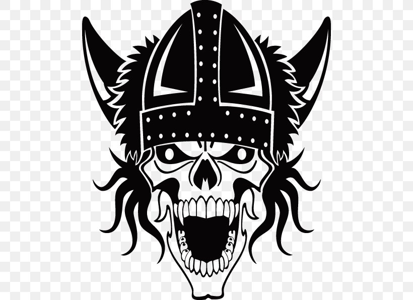 Viking Skull Clip Art, PNG, 494x596px, Viking, Art, Black And White, Bone, Fictional Character Download Free