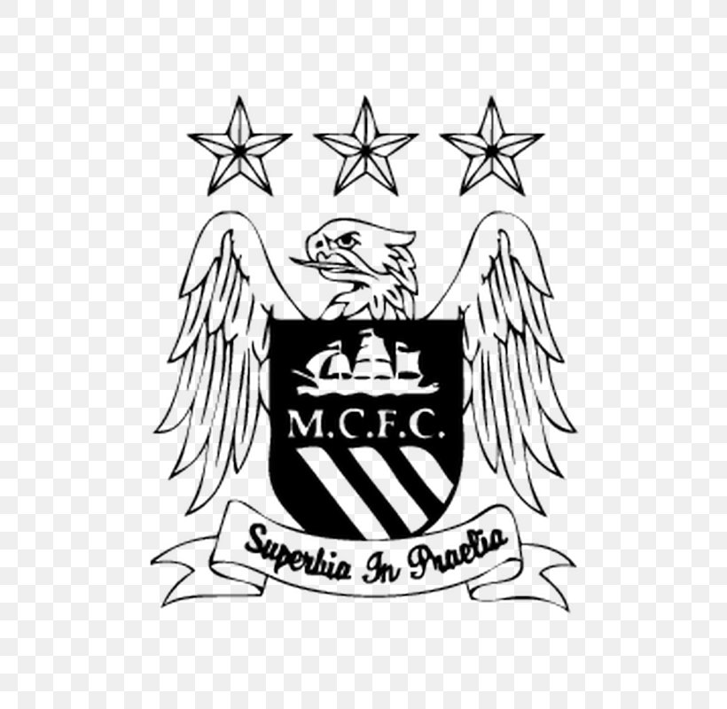 Manchester City F.C. Manchester City W.F.C. Manchester United F.C. City Of Manchester Stadium Premier League, PNG, 800x800px, Manchester City Fc, Bird, Black, Black And White, Brand Download Free