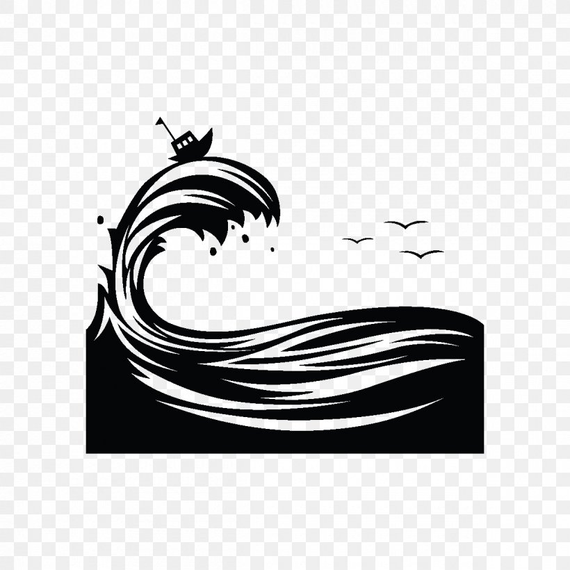 Silhouette Wind Wave Graphic Design, PNG, 1200x1200px, Silhouette, Black, Black And White, Brand, Dispersion Download Free