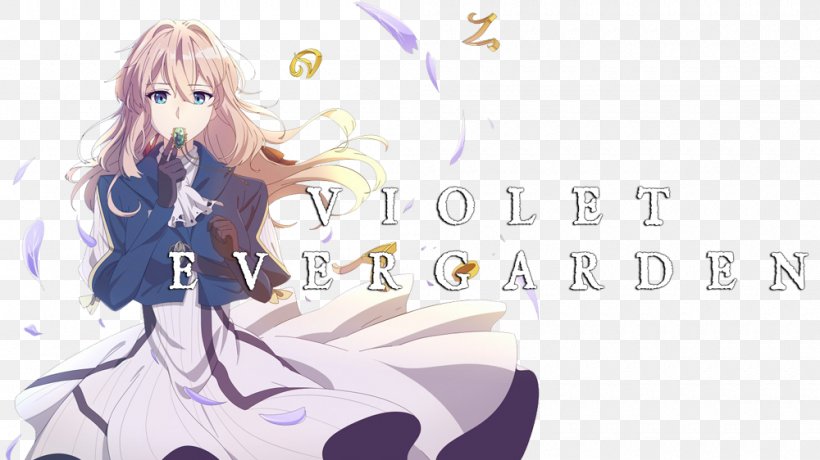 Violet Evergarden Kyoto Animation Desktop Wallpaper Fan Art, PNG, 1000x562px, Watercolor, Cartoon, Flower, Frame, Heart Download Free