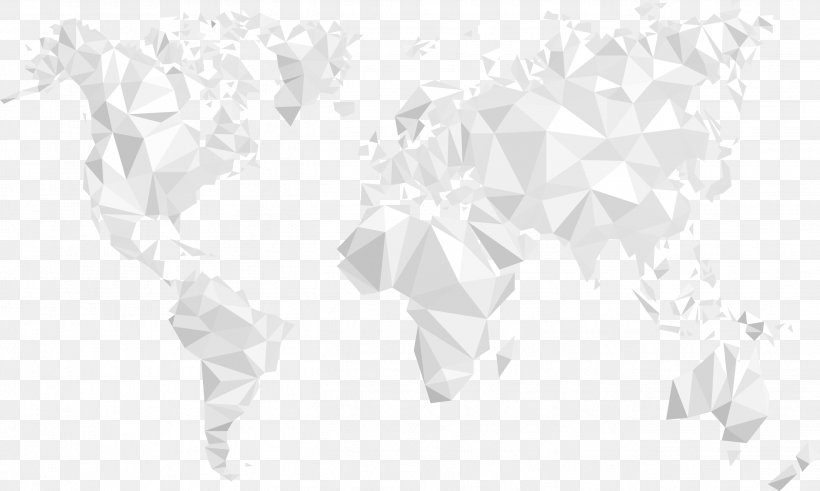 World Map Polygon, PNG, 2634x1579px, World, Black And White, International Map Of The World, Map, Monochrome Download Free