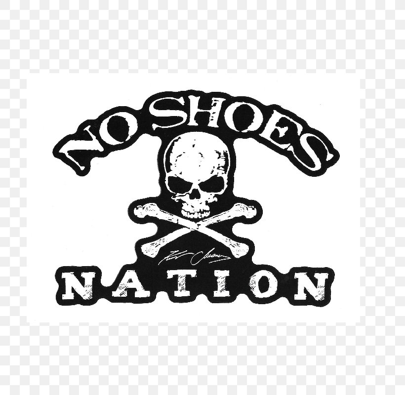 T-shirt Decal Sticker Die Cutting No Shoes Nation Tour, PNG, 800x800px, Tshirt, Area, Black, Black And White, Bone Download Free