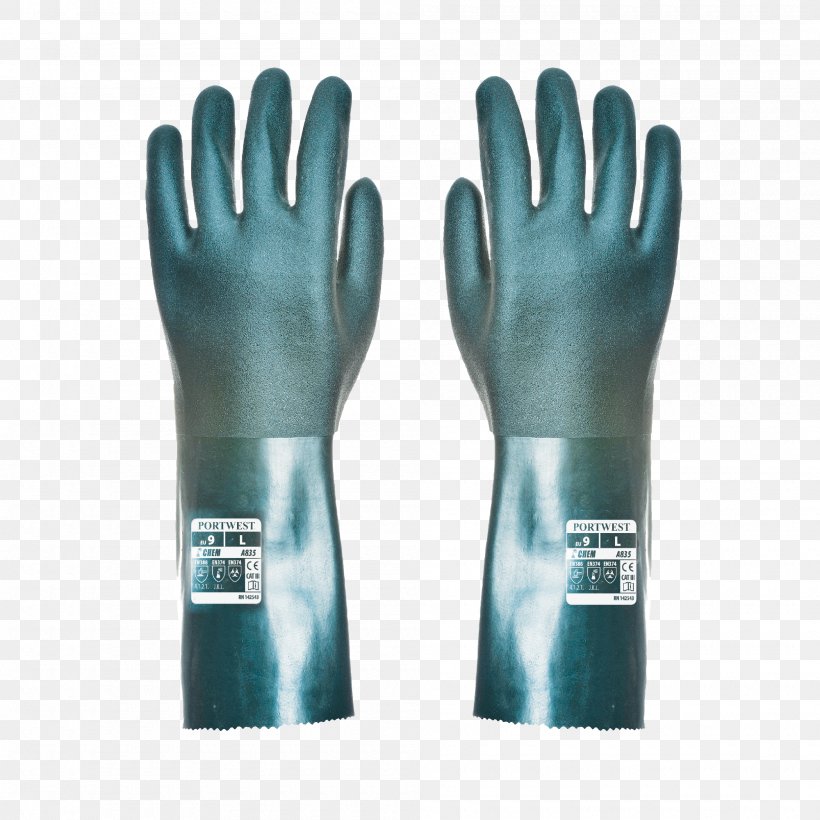 Glove Workwear Polyvinyl Chloride Portwest Clothing, PNG, 2000x2000px, Glove, Chemical Industry, Chemikalienschutzhandschuh, Clothing, Cotton Download Free