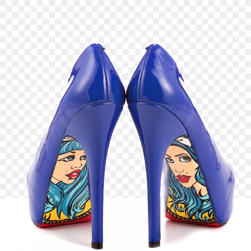 High-heeled Shoe Footwear Fashion Cobalt Blue, PNG, 900x900px, Watercolor, Cartoon, Flower, Frame, Heart Download Free