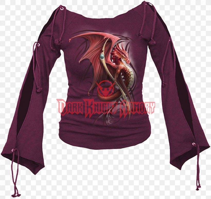 Long-sleeved T-shirt Top Blouse, PNG, 850x802px, Tshirt, Blouse, Boat Neck, Fantasy, Gothic Fiction Download Free