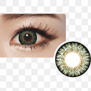 Eye - Circle Contact Lens Contact Lenses Brown Color Green PNG