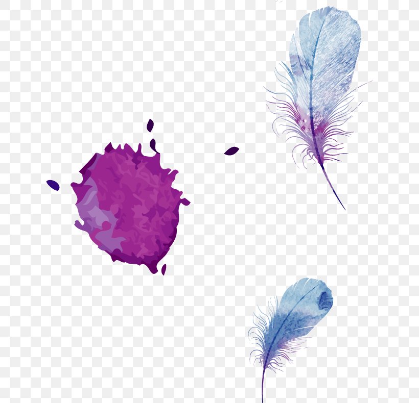 Creative Watercolor Watercolor Painting Feather, PNG, 640x790px, Creative Watercolor, Drawing, Feather, Information, Leaf Download Free