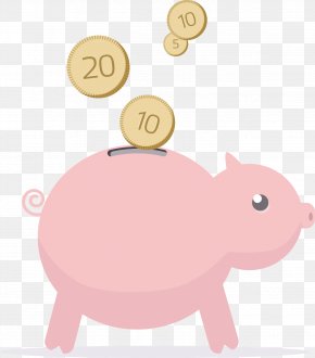 Vector Storage Tank - Domestic Pig Piggy Bank Money Coin PNG