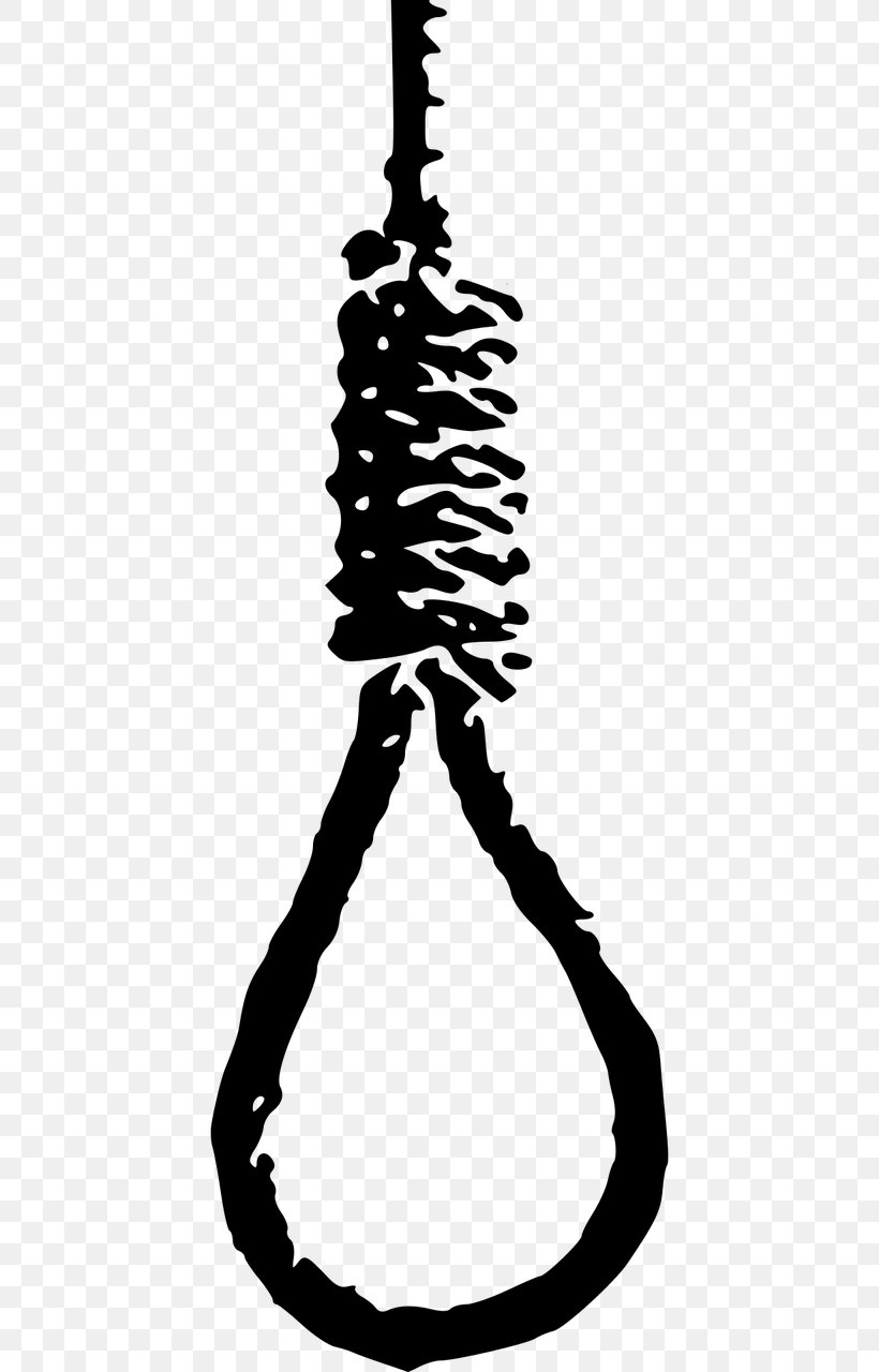 Drawing Hanging Rope Noose Clip Art, PNG, 640x1280px, Drawing, Black And White, Capital Punishment, Death, Hanging Download Free