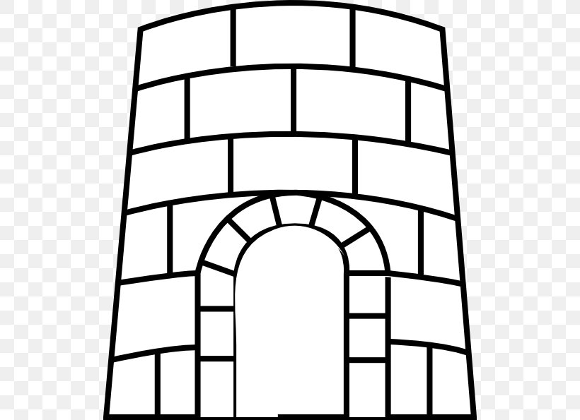 Fortification Castle Clip Art, PNG, 528x595px, Fortification, Arch, Area, Black And White, Cartoon Download Free